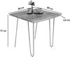 Esstisch Baumkante massiv Akazie natur 80x80 Hairpin-Gestell silber HANNAH 136840952 Bild 4