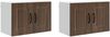 vidaXL Wandschrank PORTO 2 pcs Braun Eichen-Optik 60 x 31 x 40 cm 885280 Bild 2