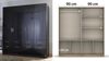 Eckschrank-Set 3-teilig CELLE in grau Hochglanz mit Spiegel Bild 5