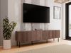 Mirjan24 'Trigev 200 4D' TV-Lowboard mit 4 Drehtüren, Laminatplatte nuss Warmia, 58 x 40 x 201 cm Bild 2