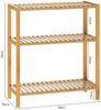 CASARIA® 2x Standregal, Bad- & Schuhregal, Holz Bambus, 3 Etagen Bild 4
