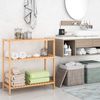 CASARIA® 2x Standregal, Bad- & Schuhregal, Holz Bambus, 3 Etagen Bild 2