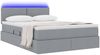 vidaXL Bett mit Stauraum und LED mit LED Hellgrau 140 x 200 cm Stoff 3371085 Bild 3