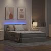 vidaXL Bett mit Stauraum und LED mit LED Hellgrau 140 x 200 cm Stoff 3371085 Bild 5
