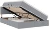 vidaXL Bett mit Stauraum und LED mit LED Hellgrau 140 x 200 cm Stoff 3371085 Bild 2