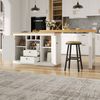 Ausziehbarer Bartisch, 360° Drehfunktion und Stauraum, Längenverstellbar von 120–180 cm, Wohnzimmer, Esszimmer, Homeoffice, Design-Stehtisch, Weiß, 120–180 x 39 x (nicht angegeben) Bild 5