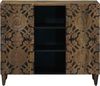 vidaXL Sideboard mit Regal Braun 90 x 33,5 x 75 cm Massivholz Mango 4018360 Bild 3
