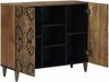 vidaXL Sideboard mit Regal Braun 90 x 33,5 x 75 cm Massivholz Mango 4018360 Bild 2