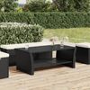 Couchtisch, Sofatisch Schwarz 100x50x40 cm Poly Rattan Bild 2