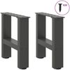 vidaXL Couchtischbeine Anthrazit 2 Stk. 40x(30-31) cm Stahl 4013258 Bild 4
