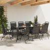 vidaXL Klappbare Gartenstühle 8 Stk. Graumeliert Stahl und Textilene 3157294 Bild 4