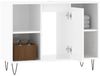 vidaXL Badschrank Hochglanz-Weiß 80x33x60 cm Holzwerkstoff 831630 Bild 4