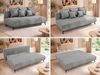 Sofa VIRENO mit Schlaffunktion, 3-Sitzer Sofa, Bettkasten, DL-System, Couch mit Stauraum, Metallfüße - Hellgrau Velvet Bild 2