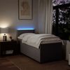 vidaXL Boxspringbett mit Matratze Taupe 90x200 cm Stoff 3288068 Bild 5