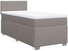 vidaXL Boxspringbett mit Matratze Taupe 90x200 cm Stoff 3288068 Bild 3