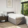 vidaXL Boxspringbett mit Matratze Taupe 90x200 cm Stoff 3288068 Bild 4