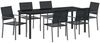 vidaXL Garten Essgruppe 7 pcs Schwarz PE-Rattan 3379084 Bild 2
