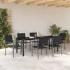 vidaXL Garten Essgruppe 7 pcs Schwarz PE-Rattan 3379084 Bild 4