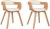 vidaXL Esszimmerstühle 2 Stk. Creme Bugholz und Kunstleder [3092380] Bild 2