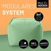 Lumaland Sitzsack-Hocker Modular 54x54x40cm pastellgrün eckig Bild 2