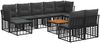 vidaXL Outdoor-Sofagarnitur 10 pcs Schwarz und Dunkelgrau Polyester 3437559 Bild 2