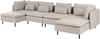 EGERIS 4-Sitzer U-förmiges Modulsofa Beige Stoff Bild 4