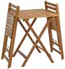 Estexo Balkonset klappbar 3tlg, Holz braun, Tisch: 60 x 60 x 74 cm, Stuhl: 38 x 52 x 81 cm Bild 2