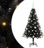 vidaXL Weihnachtsbaum mit 150 LEDs mit Ständer Schwarz 150 cm PVC 3396470 Bild 2