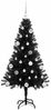 vidaXL Weihnachtsbaum mit 150 LEDs mit Ständer Schwarz 150 cm PVC 3396470 Bild 4