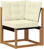 vidaXL Outdoor-Sofagarnitur mit Kissen 8 pcs Natur und Creme 3382034 Bild 4