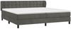 Doppelbett, Polsterbett mit Matratze Samt Dunkelgrau 200x200 cm Bild 3