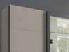 Schwebetürenschrank Kleiderschrank 3-türig mit Spiegel Zubehör in Sand Grau, modern, 270cm x 65cm x 208cm (BxTxH) Bild 3
