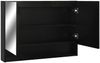 LED Spiegelschrank, Badezimmerschrank fürs Bad Schwarz 80x15x60 cm MDF Bild 4
