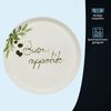 KHG 2er Set Pizzateller, extra groß mit 30cm Durchmesser in Buono appetito Print, perfekt für Gastro und Zuhause, hochwertiges Porzellan, Spühlmaschinengeeignet & perfekt Stapelbar Bild 2