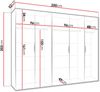 Kleiderschrank Midere 250 (Farbe: Schwarz) Bild 5