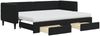 vidaXL Tagesbett Ausziehbar mit Schubladen Schwarz 80x200 cm Samt 3196760 Bild 2