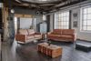 KAWOLA Sofa VILNIUS 3-Sitzer Lederfaserstoff cognac 85 x 99 x 206 cm Bild 2