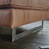 KAWOLA Sofa VILNIUS 3-Sitzer Lederfaserstoff cognac 85 x 99 x 206 cm Bild 5