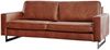 KAWOLA Sofa VILNIUS 3-Sitzer Lederfaserstoff cognac 85 x 99 x 206 cm Bild 3