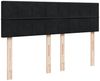 vidaXL Boxspringbett mit Matratze Schwarz 140x190 cm Samt 3287736 Bild 5