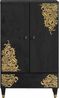 vidaXL Highboard Schwarz 60 x 33 x 100 cm Massivholz Mango 4018838 Bild 3