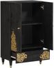 vidaXL Highboard Schwarz 60 x 33 x 100 cm Massivholz Mango 4018838 Bild 2