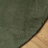 vidaXL Teppich HUARTE Kurzflor Weich und Waschbar Waldgrün Ø 100 cm 375104 Bild 4