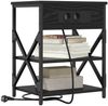 vidaXL Nachttisch mit Regal 2 pcs Schwarz Eichen-Optik 41 x 31 x 51 cm 859516 Bild 3