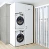 Roomart DUO-I Waschmaschinenschrank 127 cm – Waschmaschine & Trockner übereinander, Hochschrank • Weiß Bild 2