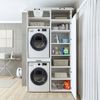 Roomart DUO-I Waschmaschinenschrank 127 cm – Waschmaschine & Trockner übereinander, Hochschrank • Weiß Bild 5