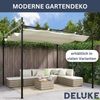 Terrassenüberdachung mit Schiebedach OLIMP Creme 589x292x230cm Pergola Garten Pavillon Rankhilfe Sonnenschutz Gartenpergola Gartenpavillon mit Sonnendach Bild 4