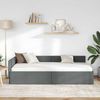 vidaXL Eckbettgestell mit Kopfteil Dunkelgrau 100 cm x 200 cm Stoff 42016052 Bild 3