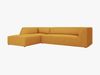 Micadoni 4-Sitzer Modular Sofa Ruby Links Strukturierter Stoff Ottawa Gelb Bild 2