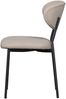 Esszimmerstuhl Kjeld aus Webstoff, modernes Design, Natur, gepolstert, Metallgestell schwarz Bild 3